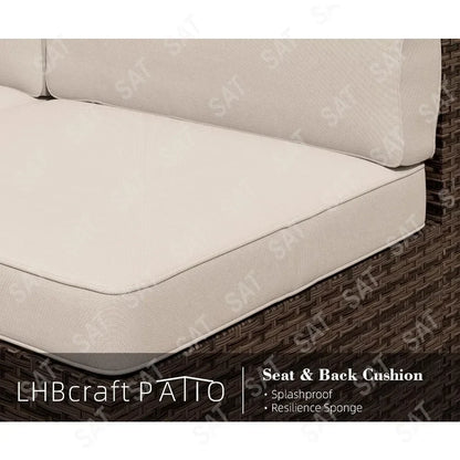 Furniture Set, Outdoor Furniture Patio Sectional Sofa, All Weather PE Rattan Outdoor set with Cushions and Table