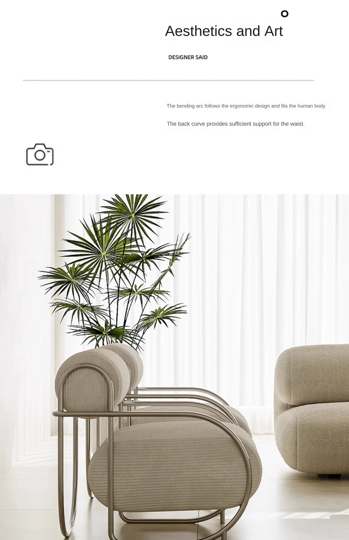 Antique Designer Single Sofa Chair Modern Simple Creative Leisure Chair Living Room Balcony Stainless Steel Leisure Chair