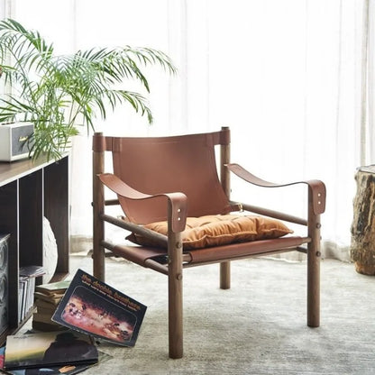 Nordic Living Room Chairs Solid Wood Armchair with Backrest Portable Relaxing Lounge Chair Luxury Sofa Chair Home Furniture