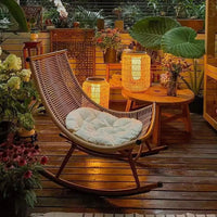 Rocking Chair Reclining Chair Adult Garden Balcony Household Nap Lazy Rocking  Elderly  Outdoor Garden Rattan Ch
