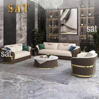 z Italian Design Luxury Leather Furniture Villa Home Customization Modern Living Room Large Modular Combination Sofa