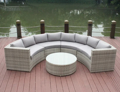 -L shape Design rattan wicker sofa set modular modern garden sectional furniture outdoor furniture