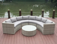 -L shape Design rattan wicker sofa set modular modern garden sectional furniture outdoor furniture