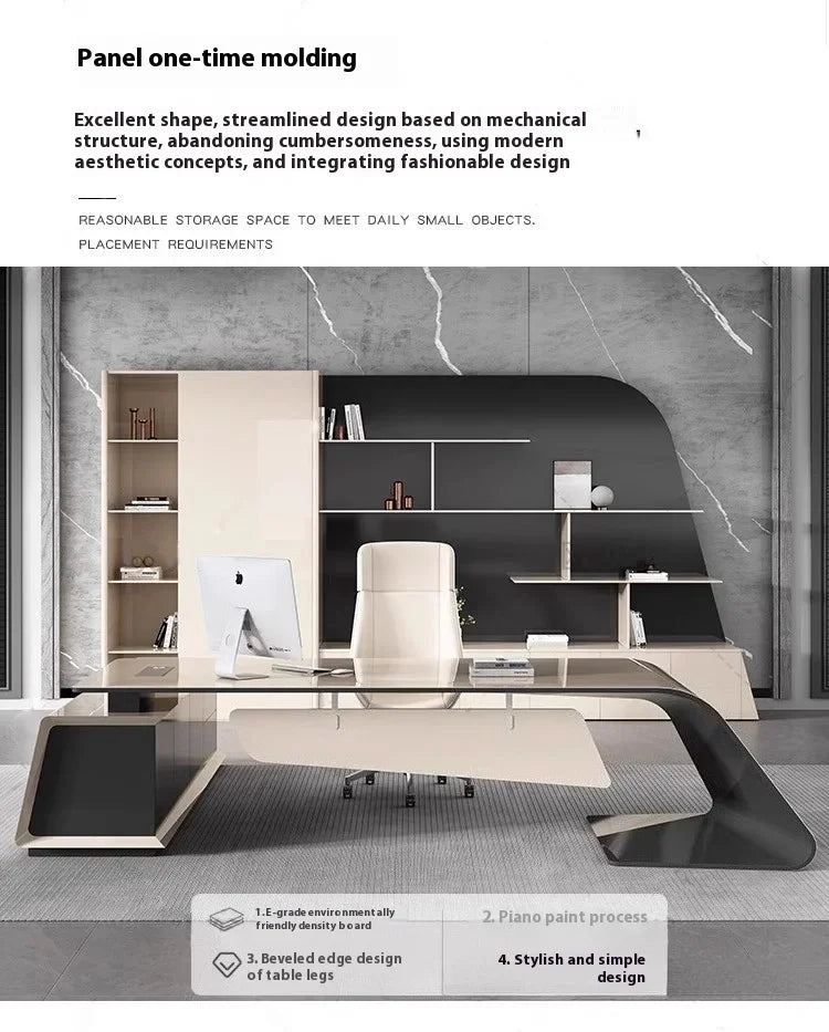 Designer Modern Office Desks Asthetic Luxury Storage Drawers Writing Executive Desk L Shaped Study Escritorios Office Furniture