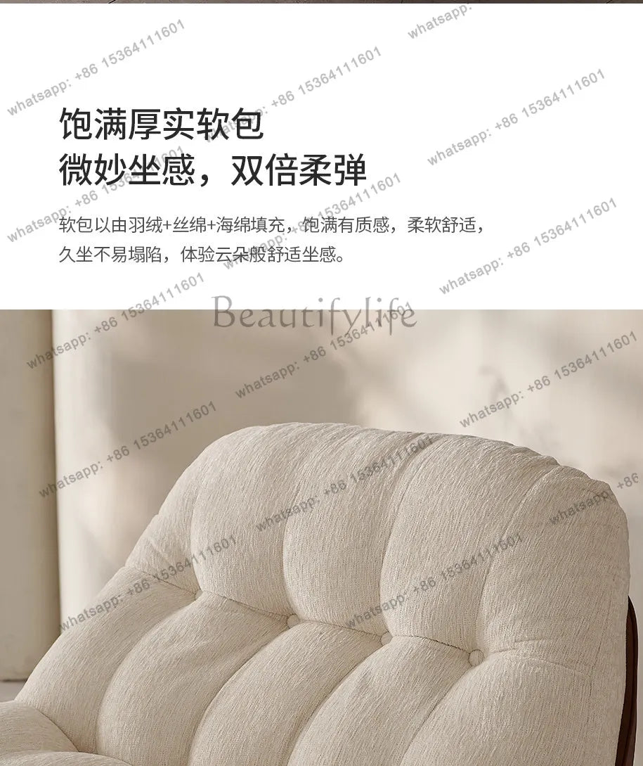 Italian minimalist rotating single chair modern creative sofa living room balcony lazy recliner