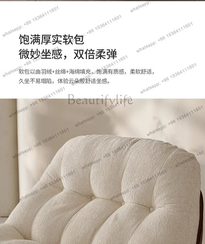 Italian minimalist rotating single chair modern creative sofa living room balcony lazy recliner