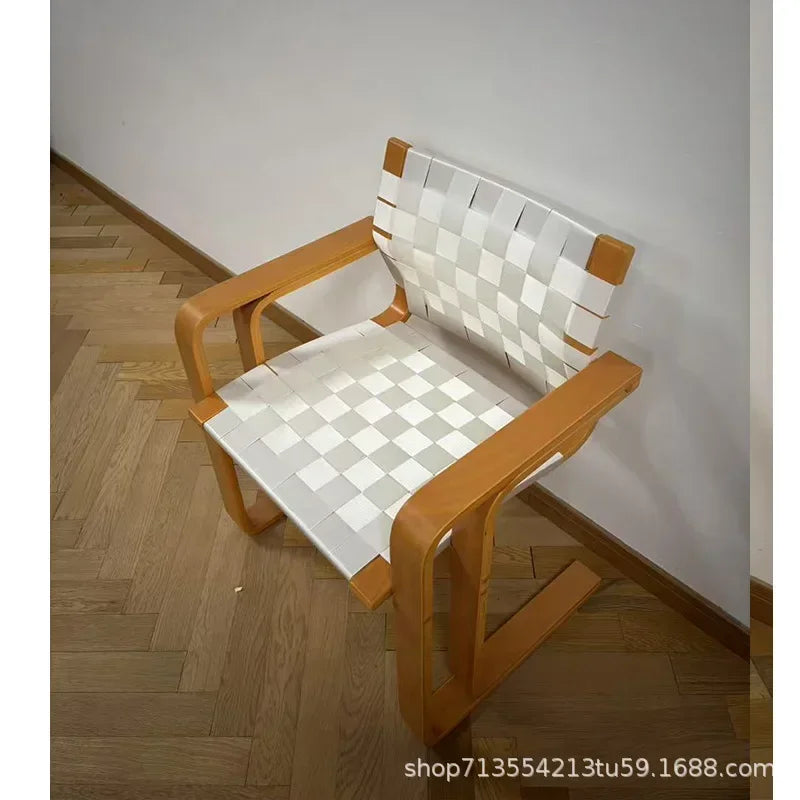 Solid Wood Woven Fabric Dining Chairs,Backrest Armchair,Furniture,Customized,Home,Living Room,Desk Stool