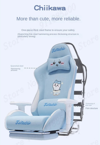 Pink Cute Gaming Chair Ergonomic Internet Celebrity Live Broadcast Computer Chair Home Office Lifting Rotating Reclining Seat