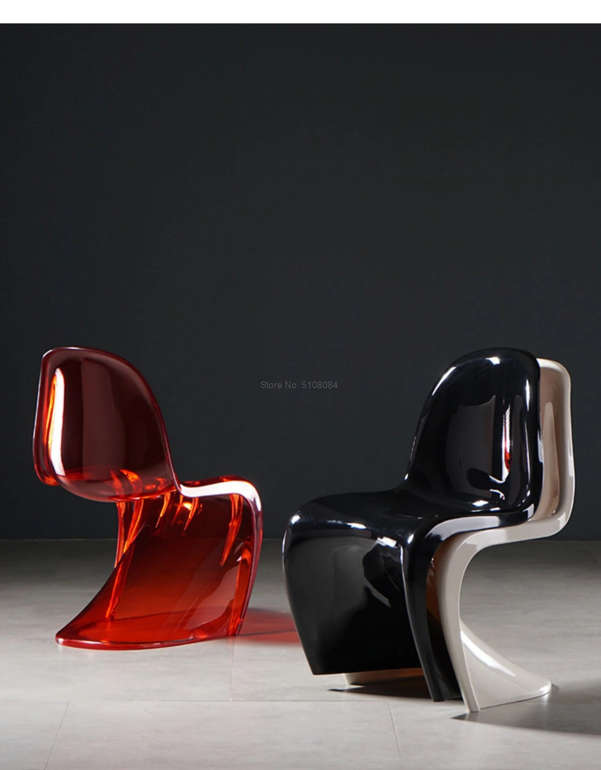 Creative Living Room Dining Stool Crystal Transparent Dining Stool Furniture Modern Minimalist Plastic Dining Chair