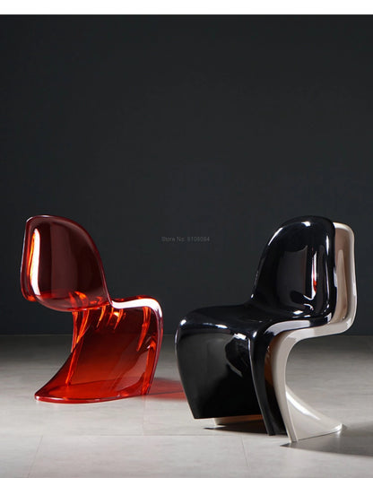 Creative Living Room Dining Stool Crystal Transparent Dining Stool Furniture Modern Minimalist Plastic Dining Chair