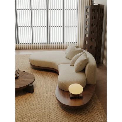 Japanese-style solid wood floor sofa, business small apartment special-shaped homestay rest area reception