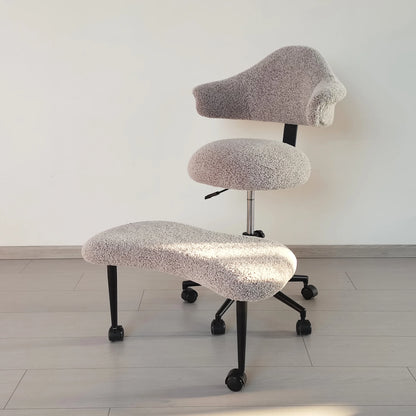 Cross Legged Chair - Meditation Chair With Wheels  ADHD Chair Height Adjustable Seat  Adjustable Footstool