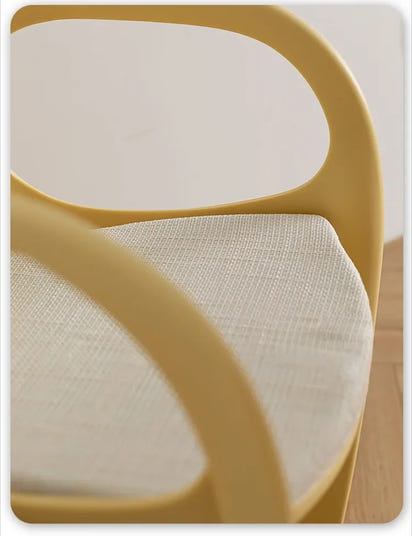 Nordic Simple Design Art Curved Chair Home Balcony Backrest Living Room Dining Room Chair Home Decor Bedroom Dressing Chair