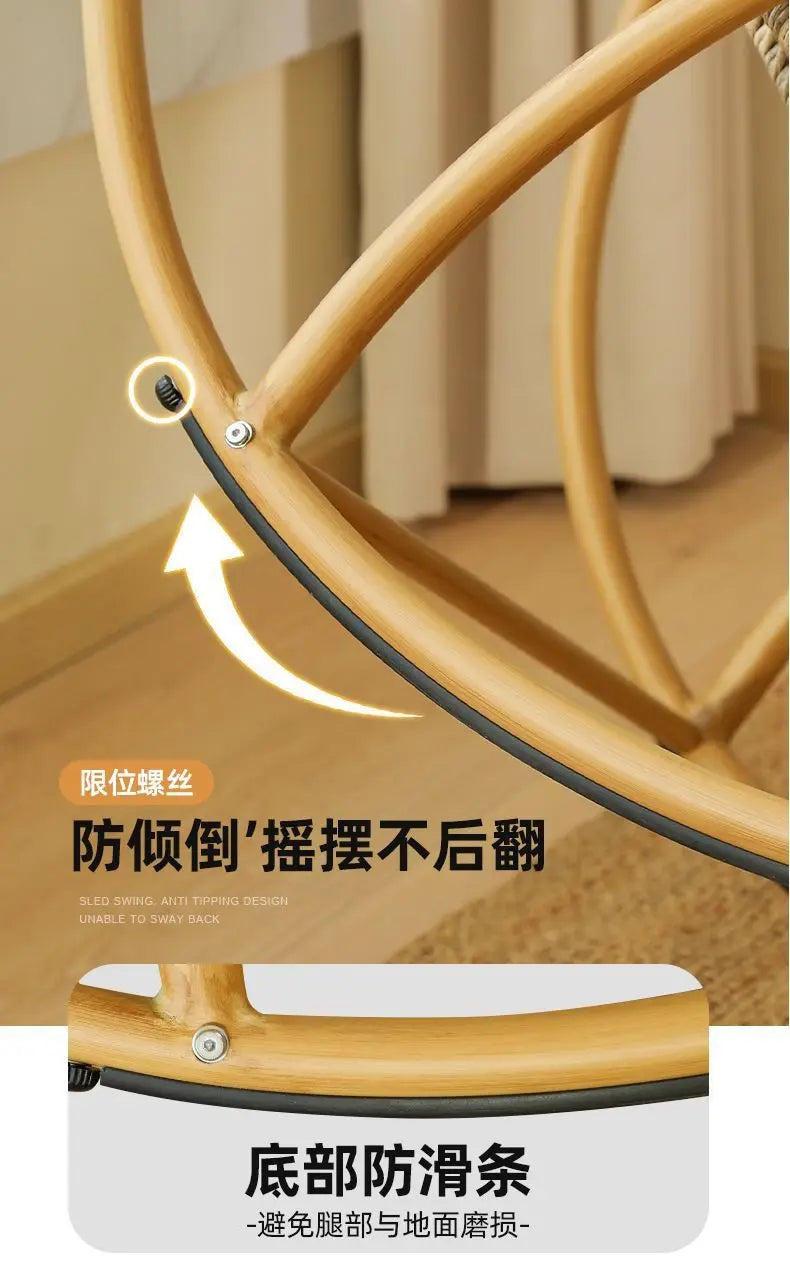 Balcony leisure rocking chair waterproof sunscreen courtyard recliner rattan