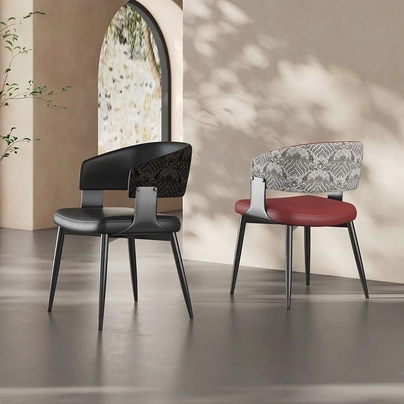 2pcs Modern Minimalist Dining Chairs with Backrest for Home Table And Hotel Island Bar Stools with Armrests