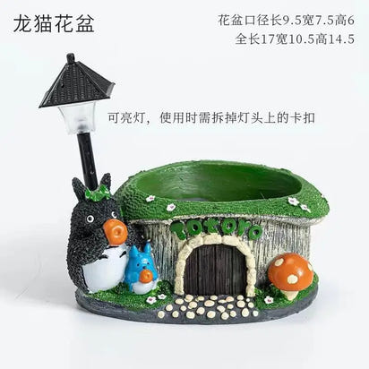 American Broken Root Shape Succulent Resin Flower Pot Outdoor Balcony Furnishing Crafts Garden Villa Vase Ornaments Decoration