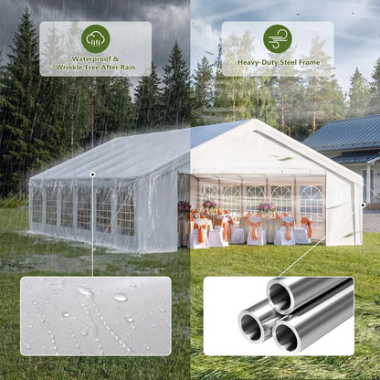 20x40 Fire Retardant Party Tent,Waterproof PVC for Weddings Events, Customized