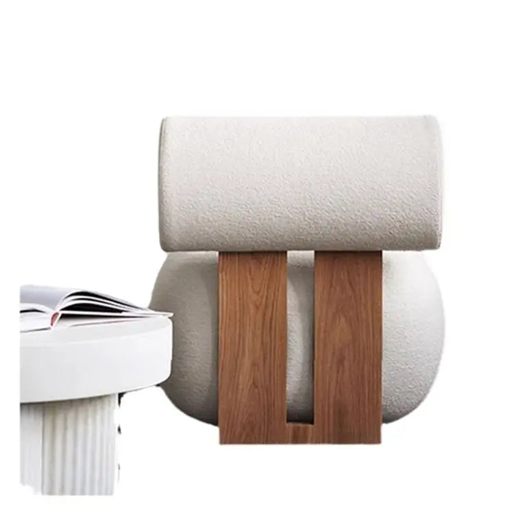 Nordic, Solid Wood, Sofa Chair, Modern, Light Luxury, Cream Style, Living Room, Lazy, Chair, Leisure Chair