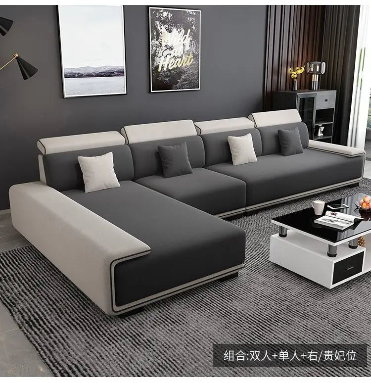 Nordic technology fabric sofa living room modern complete latex light luxury combination dual-purpose