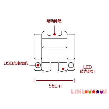Linlimlam Luxury Genuine Leather Electric Recliners Cinema Chairs with Cup Holder, LED Light – Home Theater Power Reclining Sofa