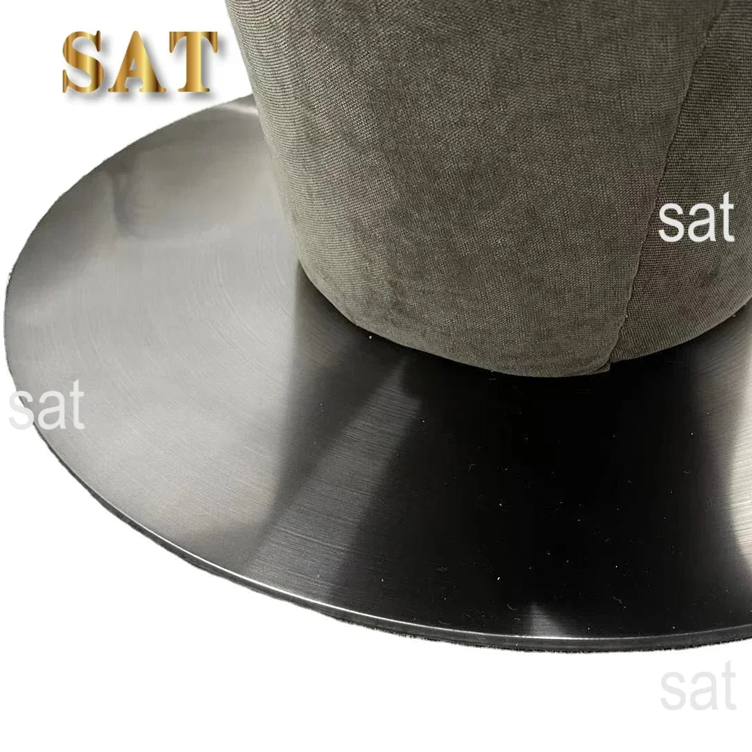 #y Elegant Accent Casual Black  Leather Lounge Chairs Single Sitting Room Arm Chair Living Room steel Flower fiberglass Armchair