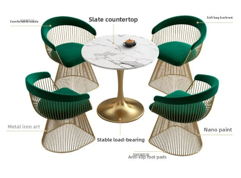 Nordic Designer Living Room Chair for Hotel Lobby Small Apartment Hollow Back Chairs Senior Leisure Creative Armchair for Cafe T
