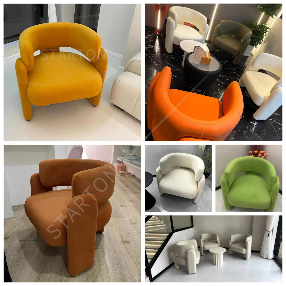 Negotiation Sofa Chair Living Room Furniture Sofas Cream Wind Balcony Single Sofa Nail Salon Beauty Salon Reception Lounge Area