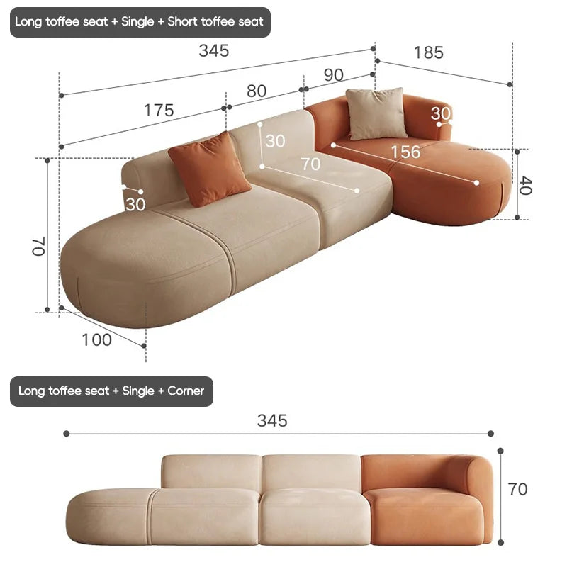 Luxury Soft Fabric Corner Sofa for Living Room Wood Frame Couch Modern Durable Sectional Couches Home Interior Sofas Furniture