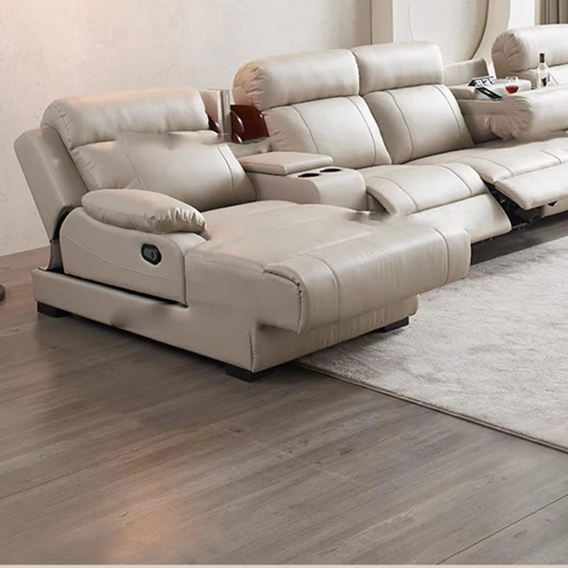 Aesthetic White Living Room Sofas Sleeping Real Leather Lazy Lounge Sofa Luxury Modern Soft Couch Wohnzimmer Furniture For Home