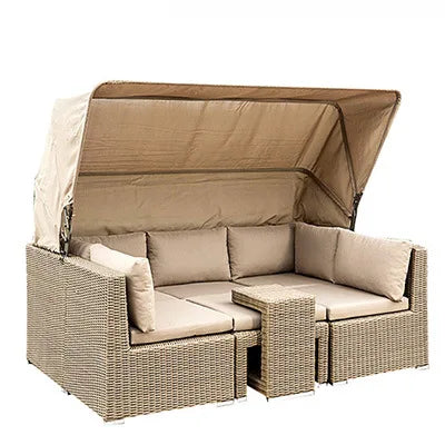 Customizable outdoor sofa waterproof sunscreen garden courtyard rattan chair open-air balcony outdoor rattan sofa coffee table c