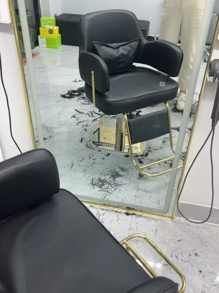 Beauty Salon Chair professional Hairdressing Chairs Stainless Steel Barber Chairs Modern Salon Furniture simple Lift Swivel Seat