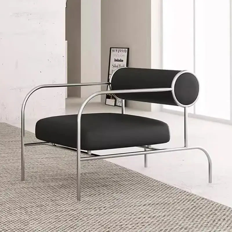 art simple Armchair Medieval style stainless Italian minimalist Armchair ergonomic design cadeiras para sala de estar furniture