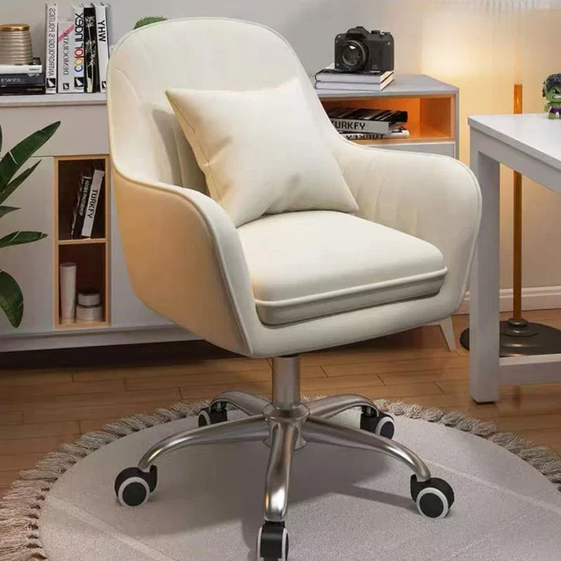 Computer chair home comfort sedentary backrest casual office seat girl cute bedroom student desk turn chair