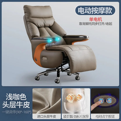 Intelligent electric leather office chair study computer chair president chair high frequency pulse