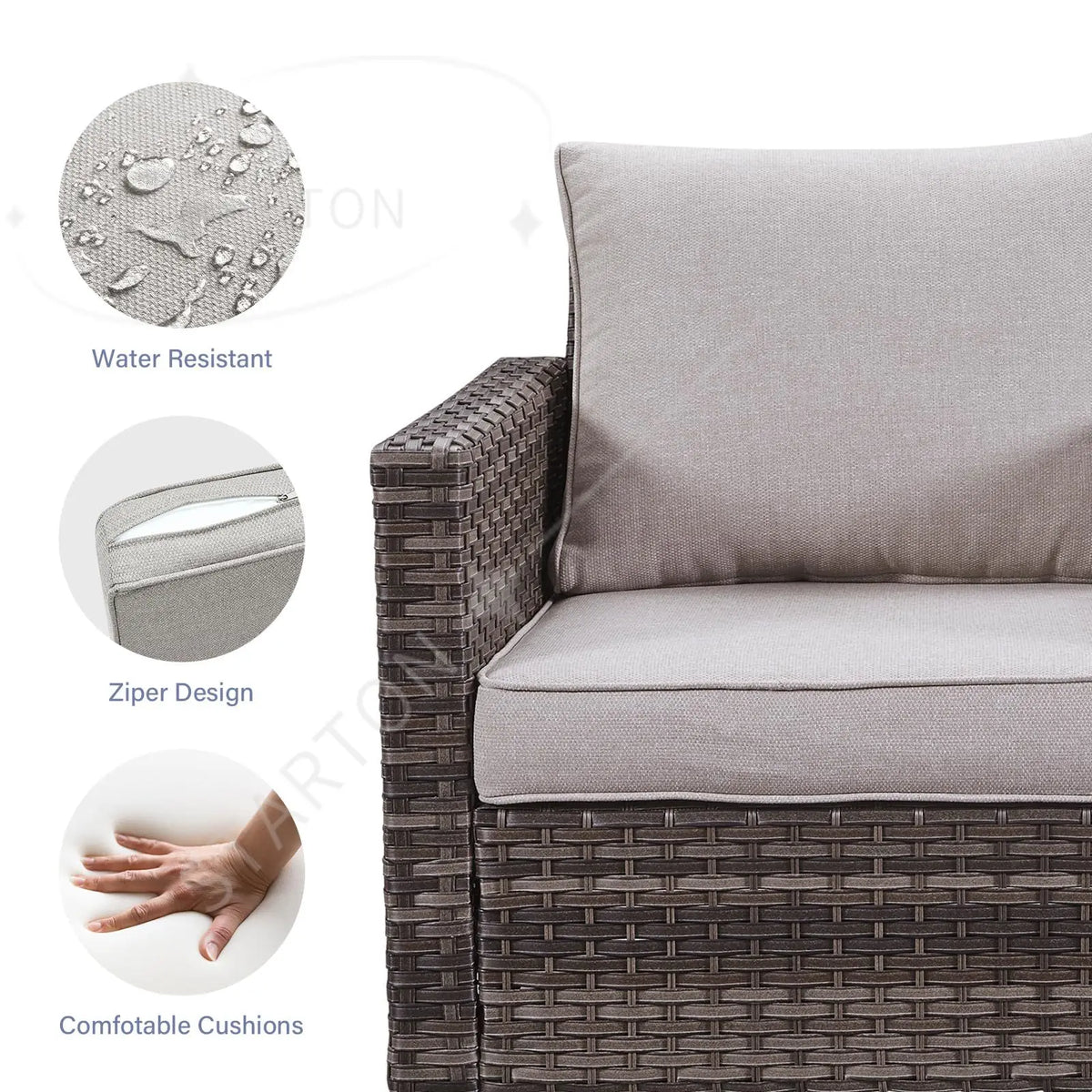 Garden Sofa Rattan Wicker Patio Sofa Wicker Furniture High Quality Outdoor Rattan Patio Furniture Modern Garden Sofa Set