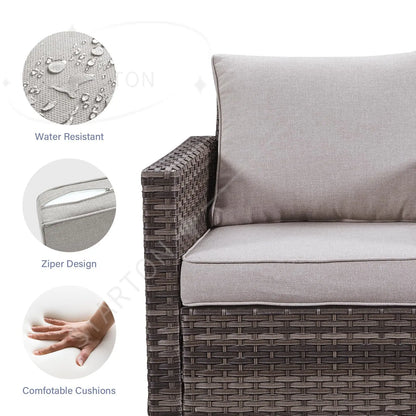 Garden Sofa Rattan Wicker Patio Sofa Wicker Furniture High Quality Outdoor Rattan Patio Furniture Modern Garden Sofa Set