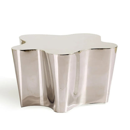 Light luxury stainless steel special-shaped coffee table high-end mirror business negotiation coffee table art