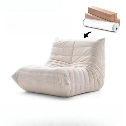 Caterpillar compression sofa living room single high-end designer can sit lazy fabric Nordic style