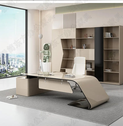 Luxury European Office Desk Wooden Study Computer Gaming Standing Office Desk Bedroom Conference Design Ufficio Home Furniture