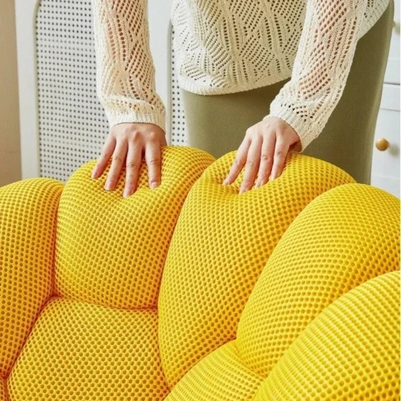 Modern Pumpkin Chair Luxury Bubble Sofa Single Lounge Seat Lazy Recliner for Bedroom Balcony Living Room Aesthetic Accent