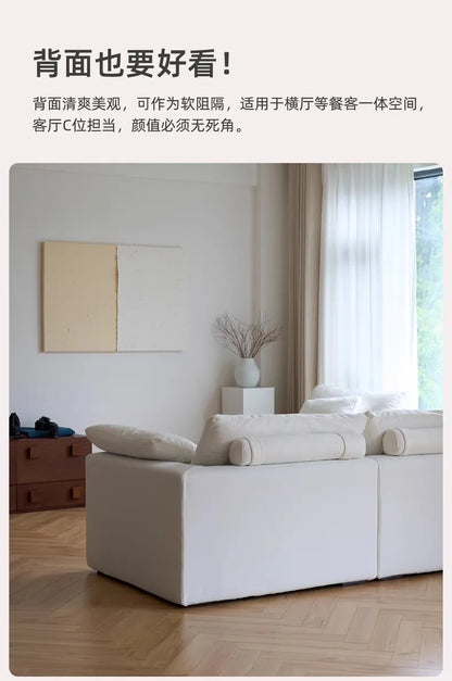 Vacuum compression cloud sofa lazy chenille fabric small apartment living room free combination module sofa furniture