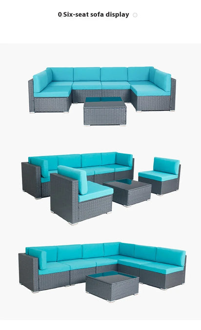 Wholesale Outdoor High Quality Sofa Rattan Sofa Garden Dining Sofa Outdoor Patio Furniture