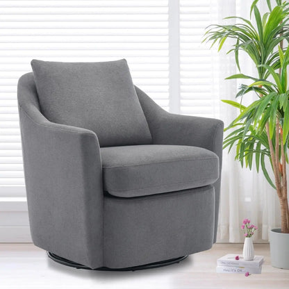 Swivel Accent Chair, Living Room Chair Upholstered 360° Swivel Chair Modern Reading Armchair for Bedroom/Office/Nursery,