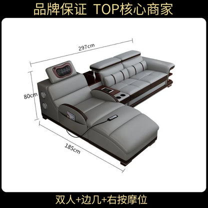 Multifunction Apartment Sofas Recliner Luxury Massage Comfortable Sofas Leather Electric Canape Salon De Luxe Home Furniture