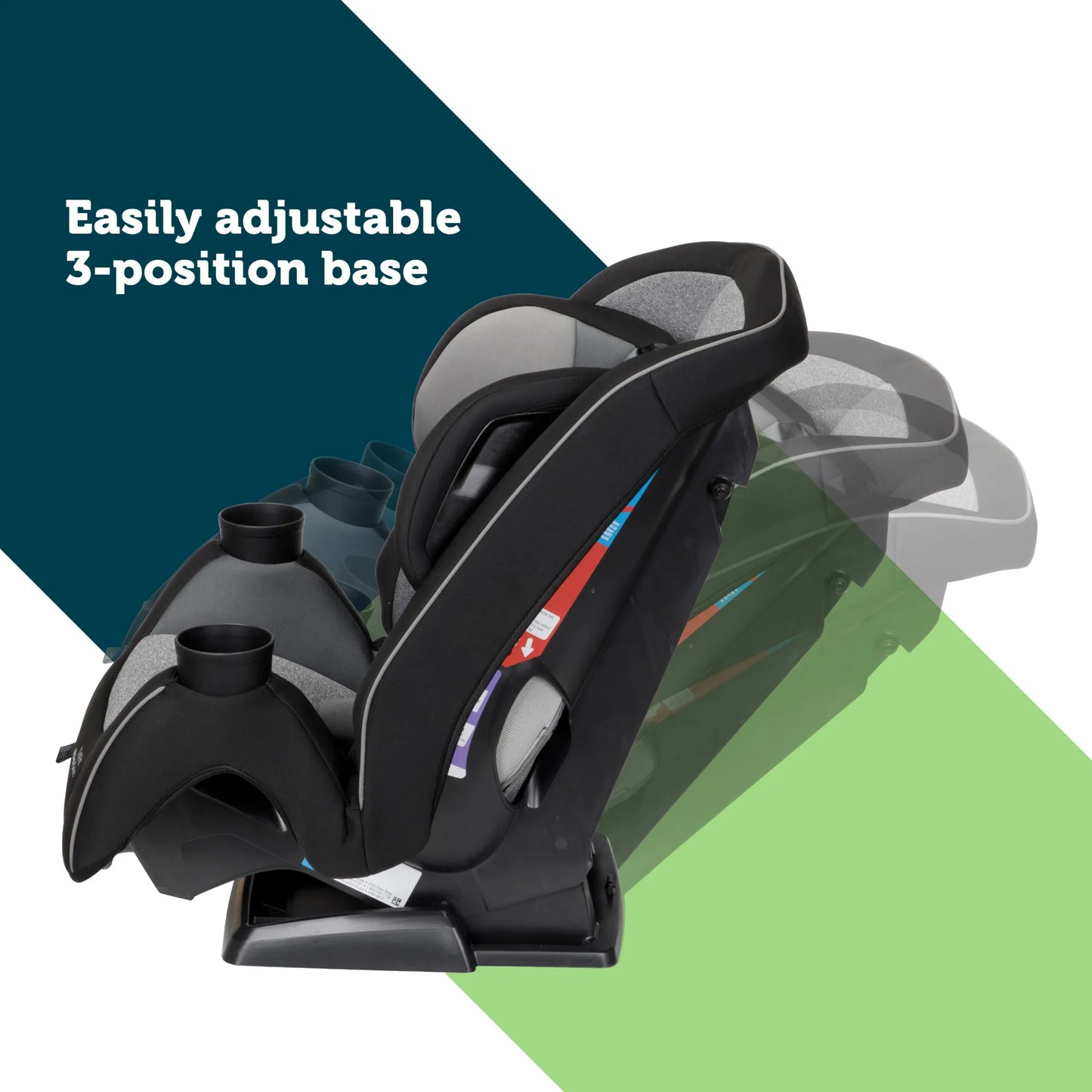 High Back Booster Car Seat with 5-Point Harness, 22-110 lbs, Granite Gray