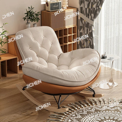 Lazy Sofa Rocking Chair Bedroom Lounge Chair Carefree Adult Living Room Single Balcony Leisure Rocking Chair Recliner Chairs