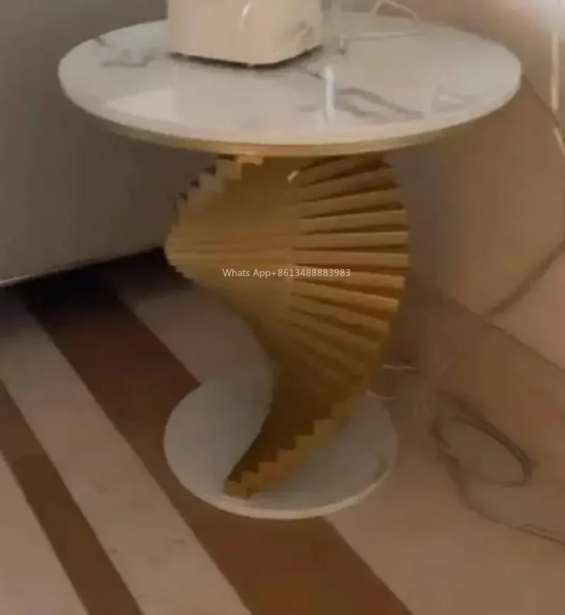 Style Light Luxury Marble Side Table Living Room  Sofa Corner  Creativity Balcony Small   Internet Celebrity Bedside Round