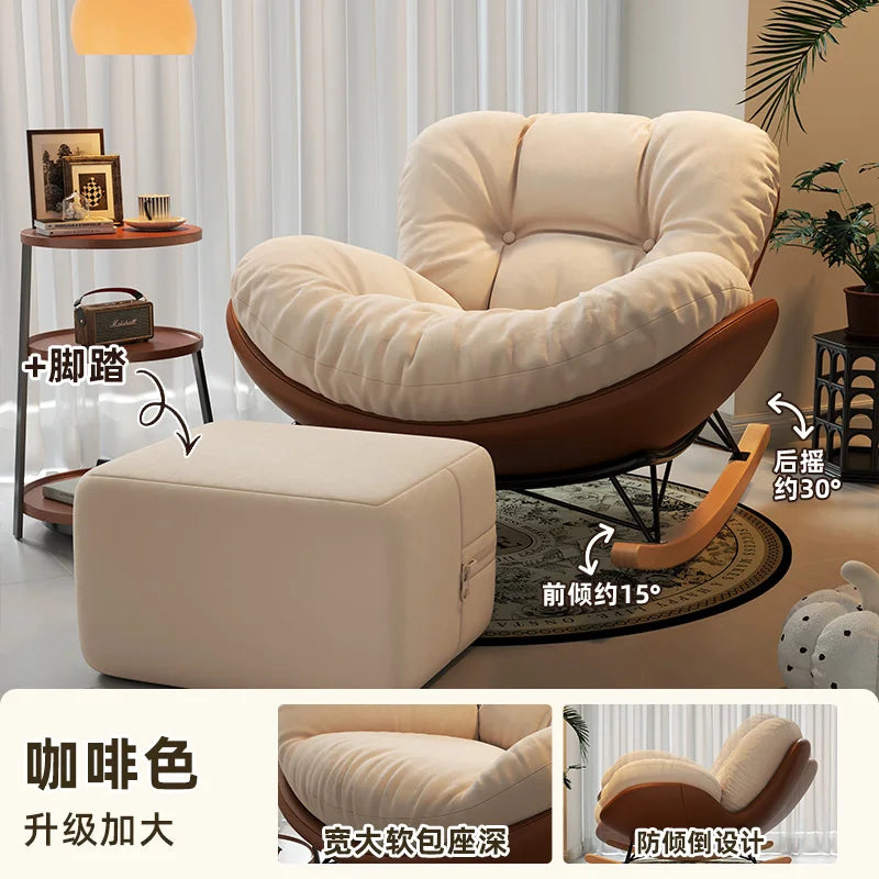 Unique Arm Chairs Rocking Lounge Salon Bedroom Lazy Relax Modern Reading Living Room Chairs Lounge Fauteuil Trendy Furniture
