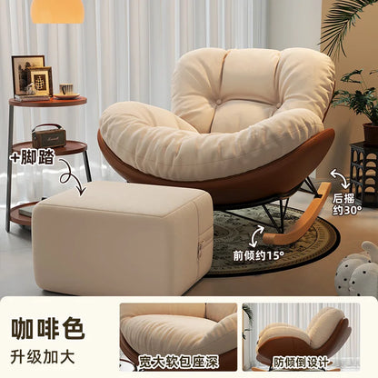 Unique Arm Chairs Rocking Lounge Salon Bedroom Lazy Relax Modern Reading Living Room Chairs Lounge Fauteuil Trendy Furniture