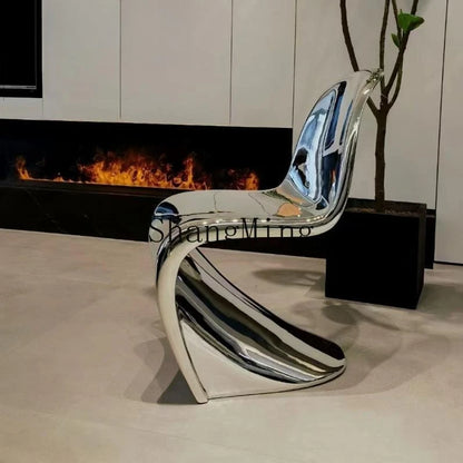 LXY simple household modern small apartment FRP electroplating armrest dining chair household leisure chair